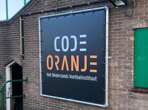 Spandoek-in-Frame Media Topper Reclamebord